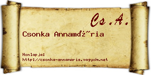 Csonka Annamária névjegykártya