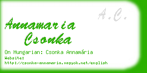 annamaria csonka business card